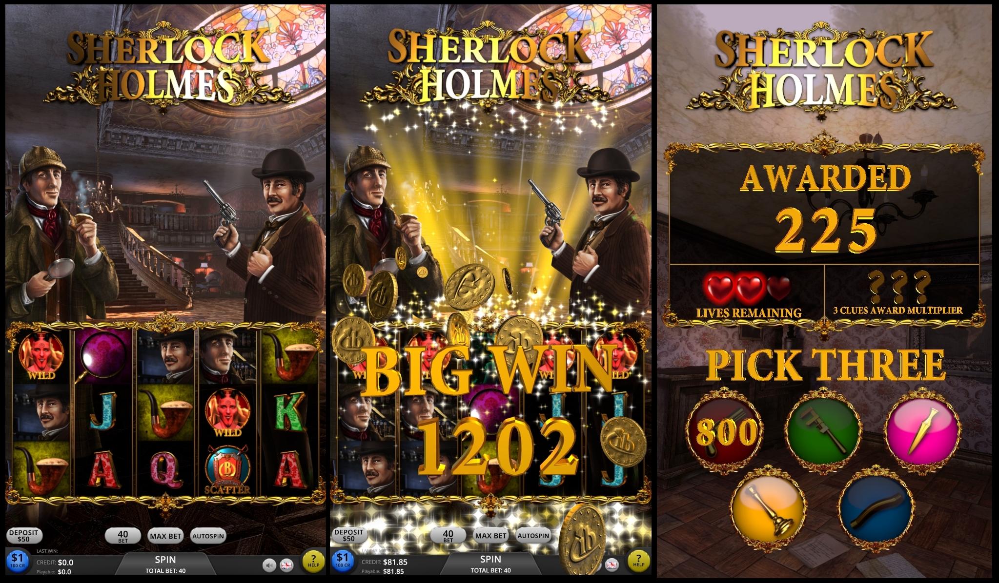 Sherlock Holmes Slot Machine screenshot